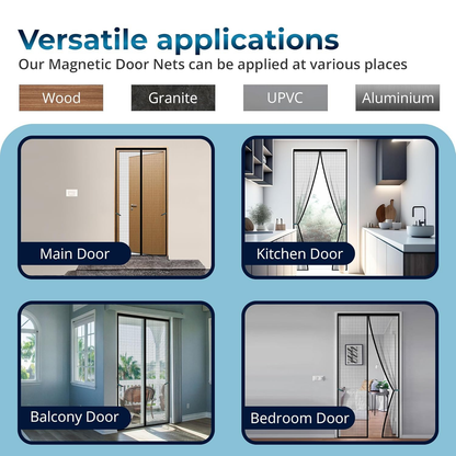 Smart Auto-Close Mosquito Net Door